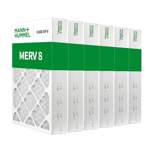 Mann+Hummel 16x25x4 MERV 8 Pleated HVAC AC Furnace Air Filters. Case of 6. (Exact Size: 15.5 x 24.5 x 3.75 Inches) - style: 16 x 25 x 4