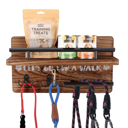 Dog Leash Holder for Wall,Key Holder Wall Mount,Home Keys Organizer Rack Decorative Pared Hook Holders Llaves Hooks for La Decor Small Hanger Mounted Colgar Keyholder Black Metal Pet Hanging