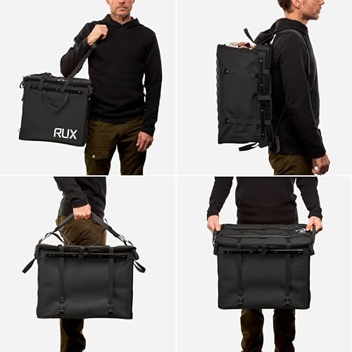 RUX 70L Collapsible Gear Box (Black) - Modular Adventure Storage Solution For Camping Storage, Overlanding, Off-road And Van Life - Weatherproof, Durable and Multifunctional - color: Black