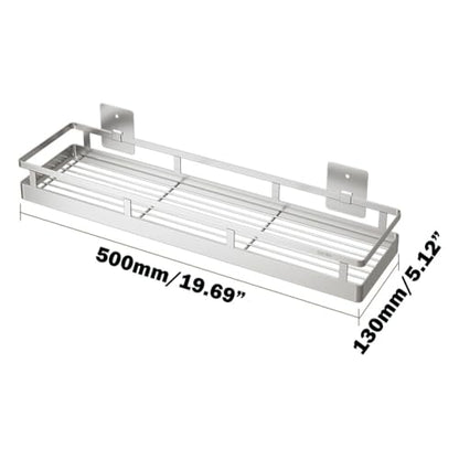 2PCS Kitchen Spice Rack, SUS304 Stainless steel Wall Mount Storage Rack, Seasoning Container, 19.7Inch Spice Organizer, Kitchen Seasoning Hanging Rack, Bathroom Shelf for Storing Toiletries - size: 19.7Inch 2PC