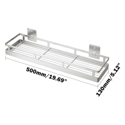 19.69Inch Spice Rack Organizer, SUS304 Stainless Steel Wall Mount Spice Rack Storage Basket, Kitchen Racks, Nail-Free Installation - size: 19.7Inch 1PC