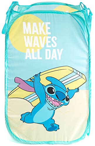Jay Franco Disney Lilo and Stitch Kids Collapsible Pop Up Laundry Hamper | Mesh Basket with Durable Handles, Folds Flat for Storage, Lightweight for Bedroom or Nursery, Officially Licensed - color: Lilo & Stitch