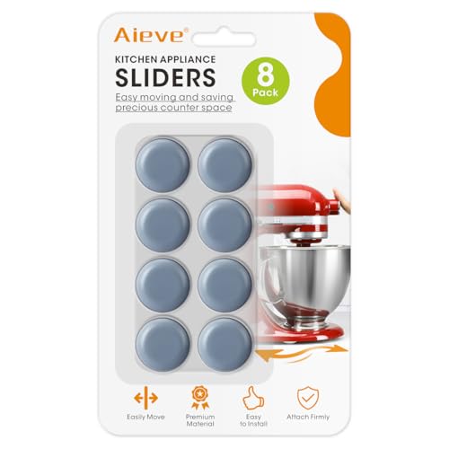 Aieve Appliance Sliders, 8 Pcs Small Appliance Slider for Countertop, Self Adhesive Caster Wheels Rollers, Coffee Bar Accessories Kitchen Gadgets Home Must Have for Mixer Coffee Maker Air Fryer - size: 8Pcs