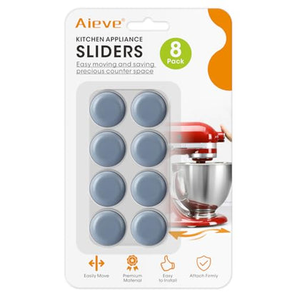 Aieve Appliance Sliders, 8 Pcs Small Appliance Slider for Countertop, Self Adhesive Caster Wheels Rollers, Coffee Bar Accessories Kitchen Gadgets Home Must Have for Mixer Coffee Maker Air Fryer - size: 8Pcs