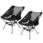 MOON LENCE 2 Pack Portable Camping Chairs Backpacking Chair - The 4th Generation Ultralight Folding Chair - Compact, Lightweight Foldable Chairs for Hiking Mountaineering, Beach - color: Black-2pack