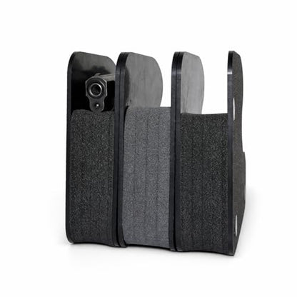 XARVO Magnetic Pistol Rack for Gun Safe, Modular Handgun Holder Organizer, Soft Foam Scratch-Free Storage Expandable Fits Most Pistols Revolvers Slots Shelf Accessory Firearm