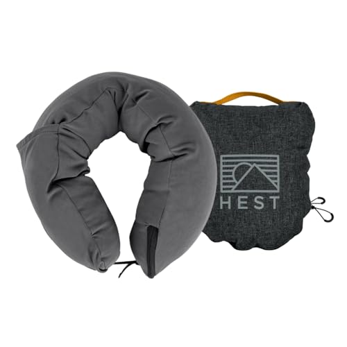 HEST Pro Travel Pillow - 3-in-1 Neck, Body, and Small Travel Pillow - Adjustable Fill for Custom Comfort - Portable and Compact Design - Memory Foam with Washable Cover - color: Pro Travel Pillow