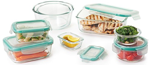 OXO Good Grips 1.6 Cup Smart Seal Leakproof Glass Rectangle Airtight Food Storage Container - size: 1.6 Cup, style: Glass