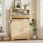 Nicetree Shoe Storage Cabinet, Slim Shoe Cabinet, Hidden Shoe Rack Cabinet, Shoe Storage Cabinet for Entryway, Hallway, Foyer, Natural Oak - color: Natural Oak, style: 3-Drawers