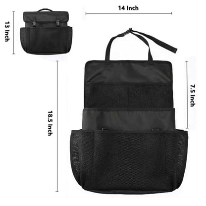 3-in-1 Car Seat Organizer Car Seat Back Organizer with Tablet & Laptop Holder, Passenger Seat Storage Bag with Compartment,Headrest Organizer for Cars,Trucks,SUVs,Vans