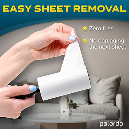 Lint Rollers for Pet Hair, White, Sticky Remover for Couch, Clothes, Furniture and Carpet, Dog and Cat Fur Remover, Animal Fuzz, 5 Large Sticky Rollers - size: 5 pcs - 450 Sticky Sheets
