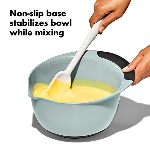 OXO Good Grips 3-Piece Plastic Mixing Bowl Set - Cadet Blue, Tower Gray, Jade, Small, Medium, Large - color: Cadet Blue/Tower Gray/Jade, size: Small, Medium, Large