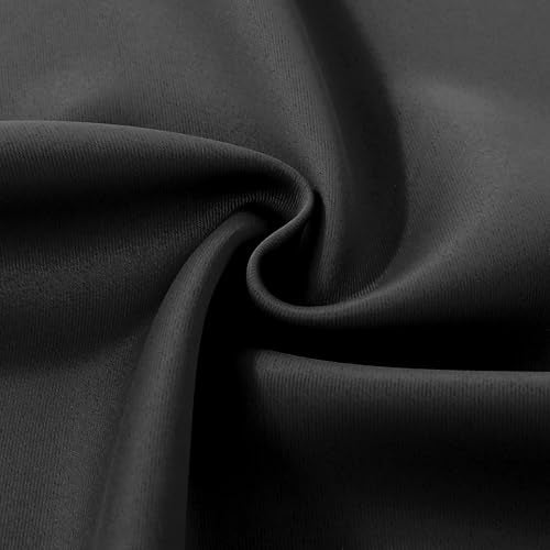 Lino Rosa Basement Window Curtains 18 Inch Length, Easy Sliding Pinch Pleated Small Panel, Blackout Insulated Basement Window Well Covers, 24" W x 18" L, Black - color: Black, size: 24"W x 18"L (Pack of 1)
