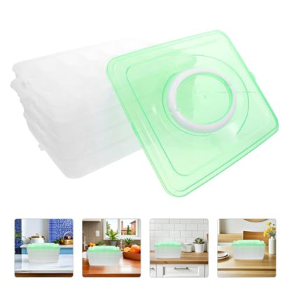 Zerodeko Dumpling Storage Box 4-Layer Stackable Food Container with Handle Portable Organizer for Kitchen and Freezer Each Tray Holds 18 Dumplings Bpa-Free Fresh-Keeping