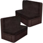 ANARACHON Leather Look RV Dinette Cushion Covers, Stretch Camper Cushion Slipcovers for Travel Trailer Couch RV Booth Seat(2 Backrest Cover & 2 Bench Cover,07 Chocolate) - color: Chocolate Brown, size: 2 Sets