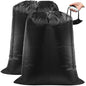 2pack Extra Large Laundry Bag 55x43.3" + Silicone Tote Handle, Heavy Duty Oxford Dirty Clothes Travel Drawstring Bags Storage Sack, Easy fit Laundry Hamper and Basket (Machine Washable, Black) - color: 2 Black