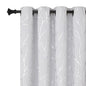 BUHUA Silver Tree Branches Printed Blackout Curtain 2 Pairs 45 Inches Length Blackout Small Window Curtains for Kitchen 38W x 45L, Greyish White - color: Greyish White, size: 38"W x 45"L (Pack of 2)