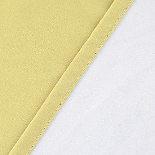Diamond Home Linens Set of 2 100% Blackout Insulated Rod Pocket Kitchen Curtain Tiers for Small Windows 27" W x 24" L-Yellow - color: Yellow, size: 27"W x 24"L (Pack of 2)