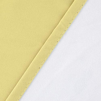 Diamond Home Linens Set of 2 100% Blackout Insulated Rod Pocket Kitchen Curtain Tiers for Small Windows 27" W x 24" L-Yellow - color: Yellow, size: 27"W x 24"L (Pack of 2)