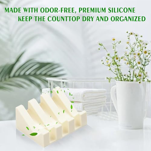 Soap Dish Holder for Shower with Suction Cup, Silicone Soap Holder & Saver Self-Draining Bar Soap Dish Keeps Soap Dry for Bathroom, Kitchen, Bathtub, Extends Soap Life (CreamWhite-2Pack) - color: Cream White - 2 Pack