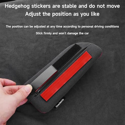 Alcantane Elbow Rest: Memory Foam Support for Car Legs and Knee, Anti-Fatigue - color: Red left hand pad