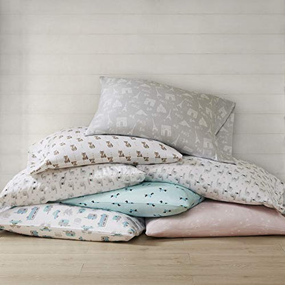Intelligent Design Microfiber Cozy Bed Sheet Set, Modern All Season Bedding & Pillowcases, Premium 14" Elastic Pocket Fits up to 16" Mattress, Queen Pink Cats 4 Piece - color: Pink Cats, size: Queen