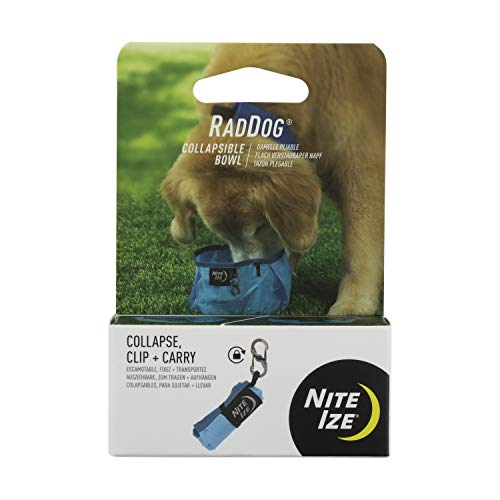 Nite IZE RadDog Collapsible Dog Bowl, Lightweight Food and Water Bowl - color: Blue