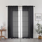 OWENIE Black Sheer Curtains, Sheer Curtains 78 inch Length 2 Panels Set, Rod Pocket Voile Fimly Sheer Drapes for Living Room/Bedroom, 2pcs, Each 42" W x 78" L, Black - color: Black, size: 42"W x 78"L (Pack of 2)