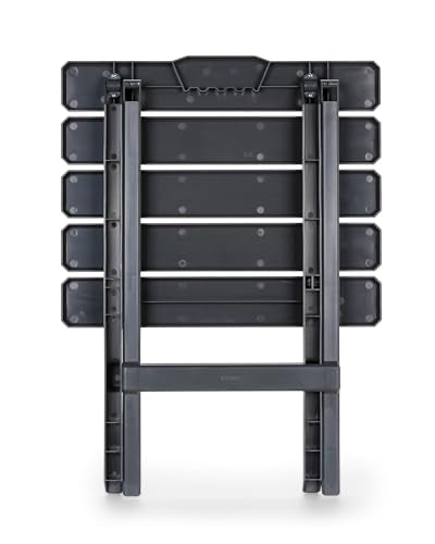 Camco 51885 Large Adirondack Portable Outdoor Furniture Folding Table, Charcoal