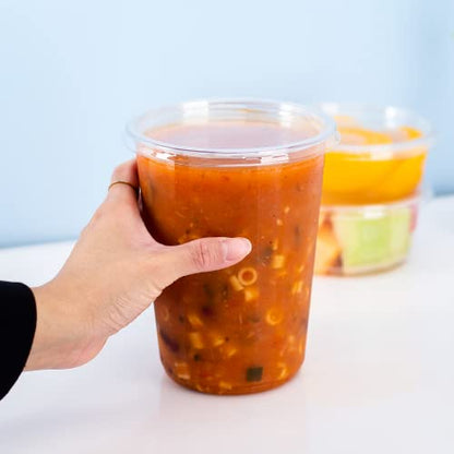 Karat 32oz PET Round Deli Container (117mm), FP-DC32-PET - 500 ct - size: 32oz