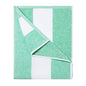 HENBAY Cotton Oversized Beach Towel - Large 70 x 35 Inch Pool Towel, Green Striped Quick Dry Swimming Cabana Towel - color: Green