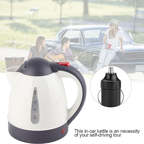 Car Electric Kettle, Portable 1000ml 24V Travel Car Truck Kettle Electric Automatic Shut Off Portable Water Heater Boiler Stainless Steel Kettles for Tea Coffee Making