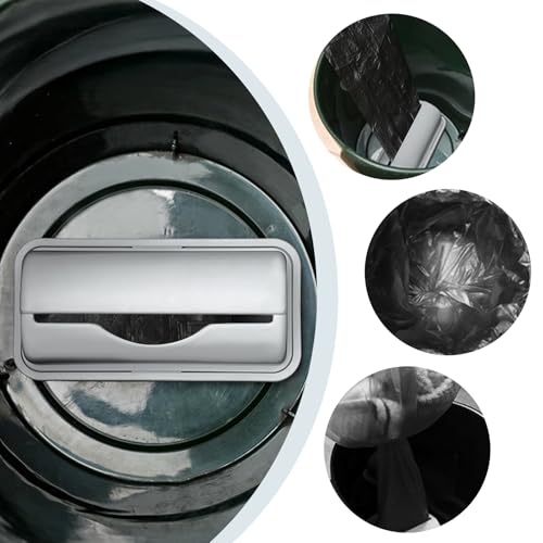 3 Pcs Fine Liner Trash Bag Holder Dispenser, Wall Mounted Plastic Bag Organizer with Trash Bags 100 Counts, Garbage Bag Holder Under Sink for Bottom of Can for Kitchen Cabinet