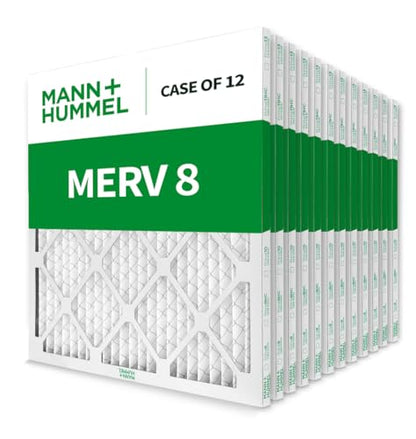 Mann+Hummel 12x12x1 MERV 8 Pleated HVAC AC Furnace Air Filters. Case of 12. (Exact Size: 11.38 x 11.38 x 0.75 Inches) - style: 12 x 12 x 1