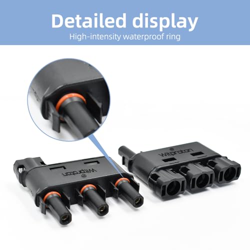 Solar Branch Connector IP68 1500V FMM+MFF, Y Connector for Parallel Connection Between Solar Panels, 1 Pairs (3 to 1) - size: 3to1 Branch Connector