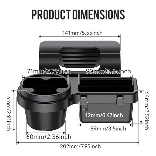 Li&Zhao Car Window Cup Holder - Clip-On, No Drill, Universal Fit