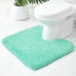 Toilet Rugs U-Shaped Mat 24x22, Contour Bathroom Mat - Ultra Soft & Absorbent Microfiber, Quick-Dry, Machine Washable with High Density Foam Latex Non Slip Backing, SpaBlue - color: Spa Blue, size: 24" X 22"(Toilet Rug)