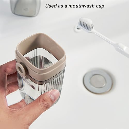 Toothbrush Travel Case Portable Clear Grey Toothbrush Holders with Cover, Leakproof Toothbrush & Toothpaste Holder for Traveling School Camping Business Trip Bathroom - color: 1 Pc-clear Coffee
