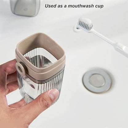 Toothbrush Travel Case Portable Clear Grey Toothbrush Holders with Cover, Leakproof Toothbrush & Toothpaste Holder for Traveling School Camping Business Trip Bathroom - color: 1 Pc-clear Coffee