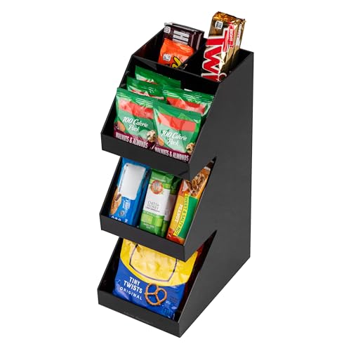 Mind Reader Coffee Tea Utensil and Condiment Station, Countertop Organizer, Coffee Bar, Kitchen, 6"L x 9"W x 16"H, Black | Countertop Organizer, Coffee Bar, 6" L x 9" W x 16" H - color: Black, size: 3 Tier