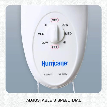 Hurricane Supreme 12” Portable Oscillating Wall Mount Fan, Space Saving, Powerful, and Quiet 3 Speed Airflow, Adjustable Tilt for Home and Workshop - style: 12" Supreme