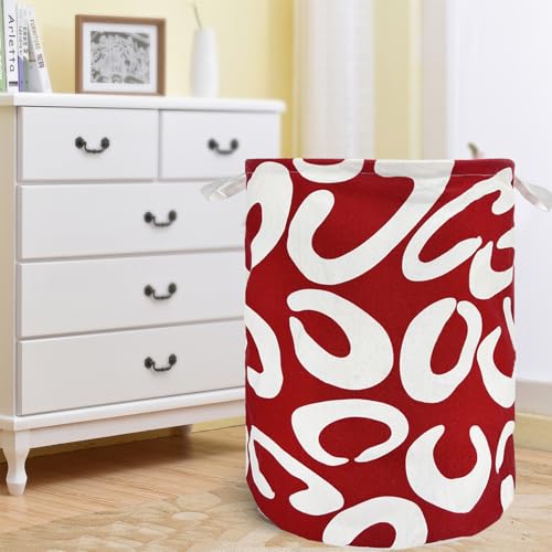 Merdes 19.7’’ Waterproof Foldable Laundry Hamper, Dirty Clothes Laundry Basket, Linen Bin Storage Organizer for Toy Collection (Red C) - color: Red C