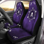 Bulopur Skull Flowers Purple Print Automobile Front Seat Cover, Automotive Seat Cover Accessories, Breathable Front Car Seat Cover Pack of 2 - color: Purple Skull Floral