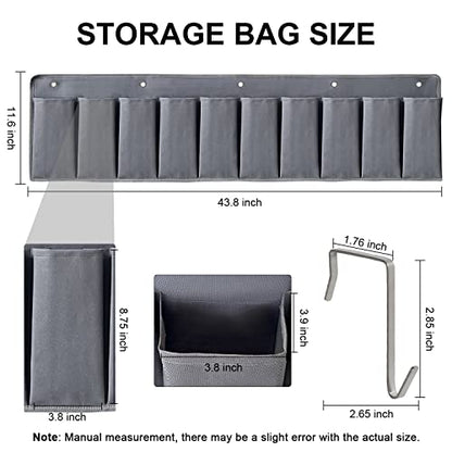 RVZONE RV Shoe Pockets 10 Pockets & 6 Pockets Heavy Hanging Bedside Storage Organizer with Sturdy Hooks Storage Pockets Hangs on bed for Shoes Toys and Tool Accessories