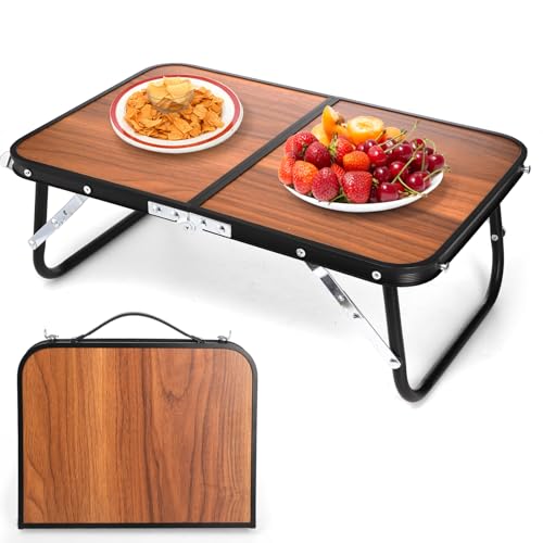 Folding Camping Table, Portable, Carry Handle | Mini Beach Table, Ultralight Compact Picnic Dining Low Table for Grill, Indoor Outdoor, Garden, Patio, BBQ, Party
