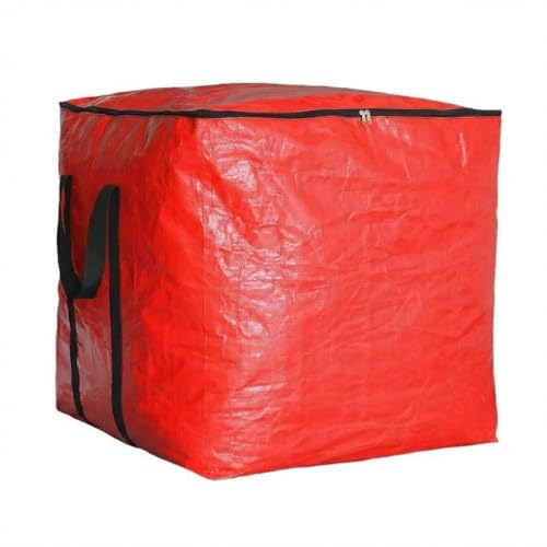 Extra Large Cube Moving Bags (Red, 25"x25"x25") | Heavy Duty, Water-Resistant, Foldable, For Clothes, Bedding, Blankets & Pillows, Reusable Alternative to Moving Boxes - color: Red, size: 25"x25"x25"