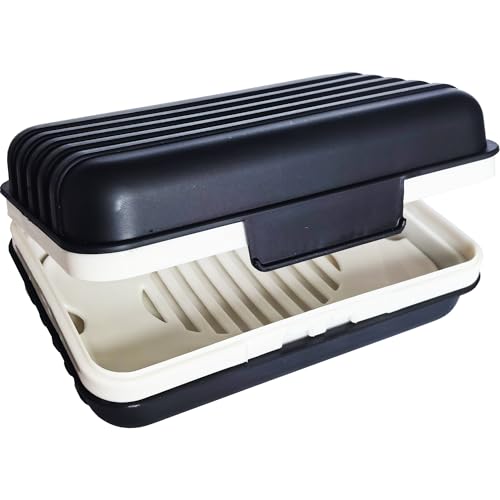 Travel Soap Dish Holder with Lid for Shower Travel Soap Case Draining Soap Box Container for Traveling, Camping, Hiking, Gym, Portable, Leakproof, Black - color: Black, size: 1 Pack