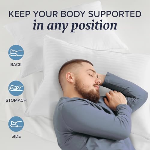 Beckham Hotel Collection Shredded Memory Foam Pillow 2-Pack Queen | Adjustable Fill Cooling Bed Pillows for Side, Back & Stomach Sleepers - size: Queen (Adjustable Foam)