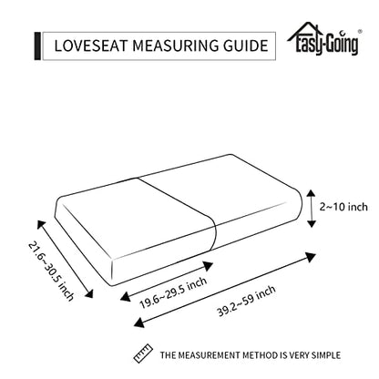 Easy-Going Stretch Individual Loveseat Couch Cushion Cover Sofa Cushion Furniture Protector Sofa slipcover Soft Flexibility with Elastic Bottom (2-piece Loveseat Cushion Cover, Beige) - color: Beige, size: 2-piece