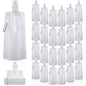 Teenyyou 24 Pack Collapsible Water Bottles Bulk 16oz Foldable Water Bottles with Carabiner Reusable Drinking Leak Proof Container Bags for Sport Biking Hiking Camping Travel Outdoor (White) - color: White